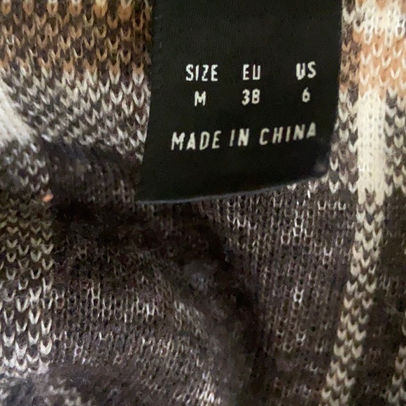 Plaid Teddy Jacket (Brown) - Picture 4 of 4